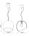 Ferroluce Ayrton - Lampada a sospensione