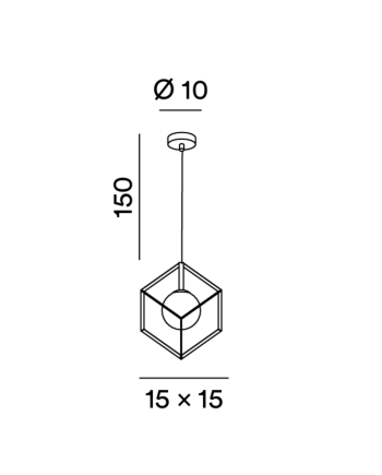 Perenz Cube - Sospensione / Tavolo / Applique